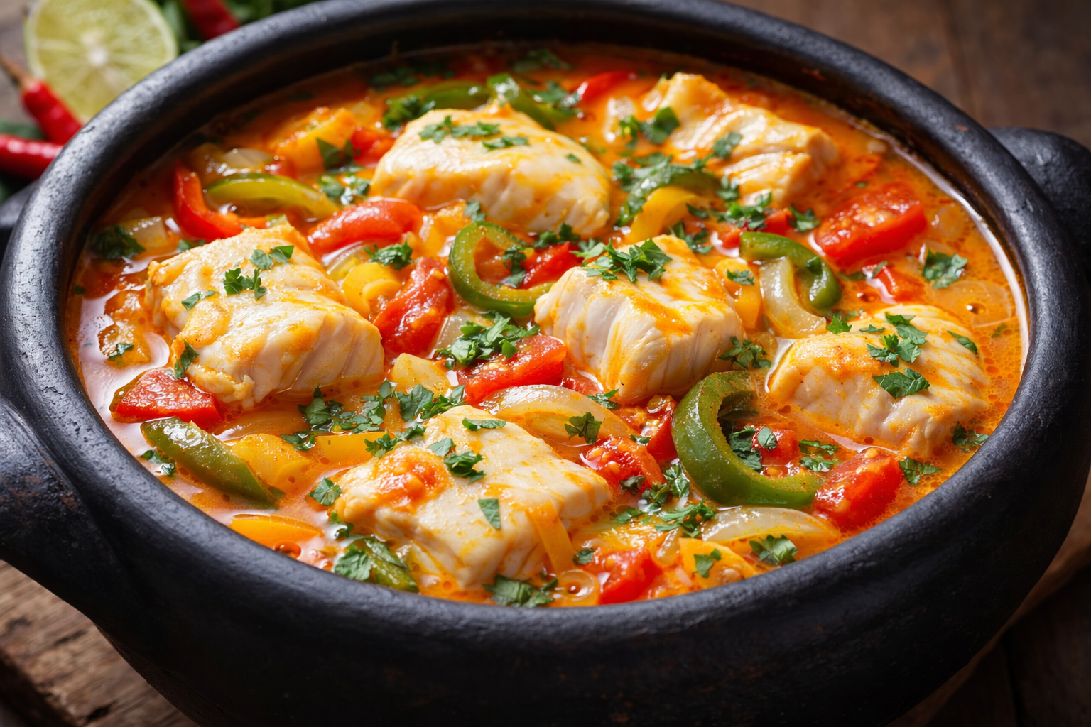 Moqueca de Peixe com Leite de Coco Caseiro