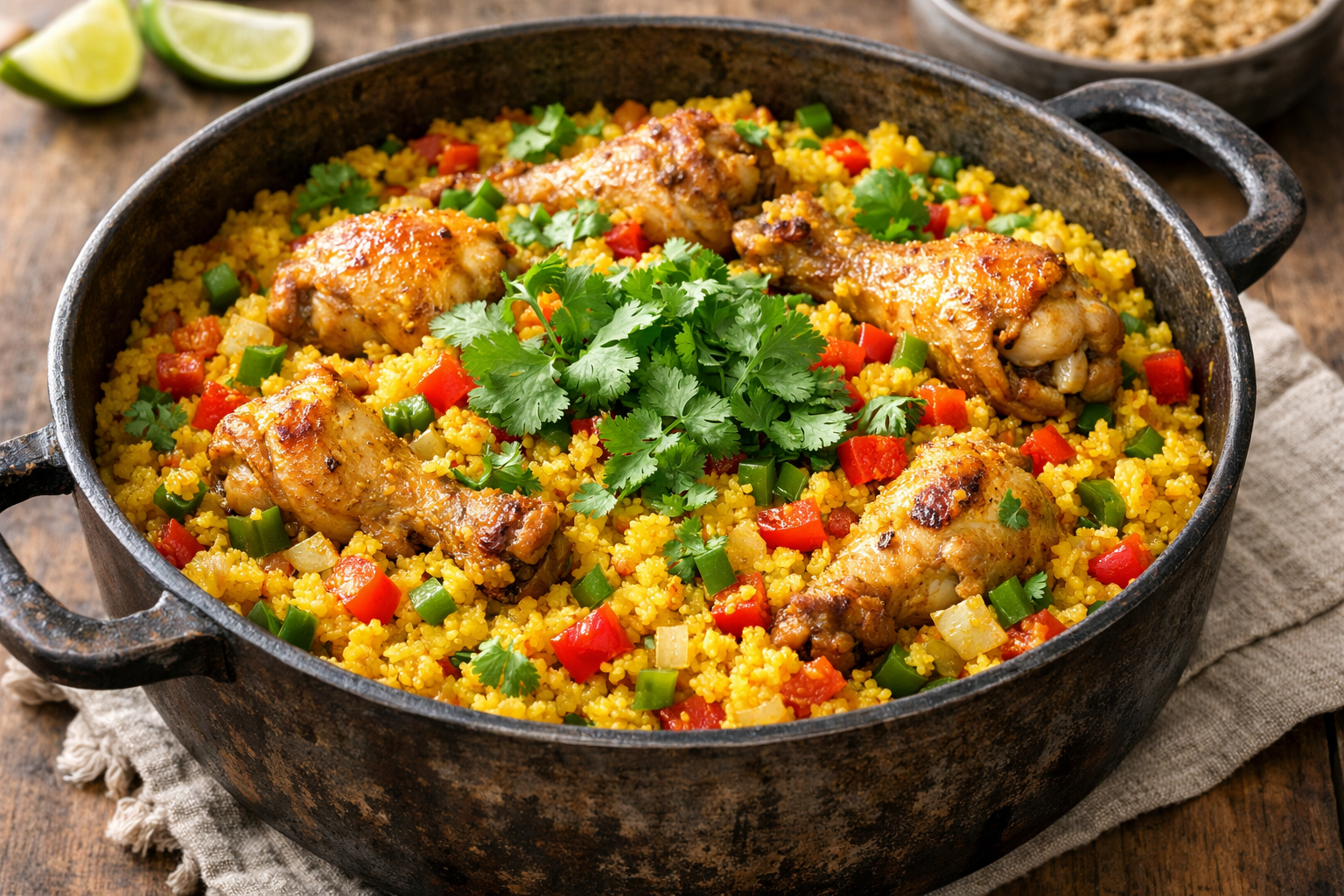 Galinhada com Arroz de Couve-Flor